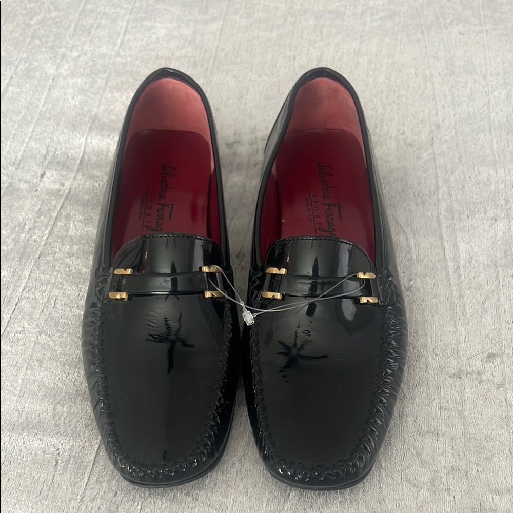 Salvatore Ferragamo Black Leather Loafers